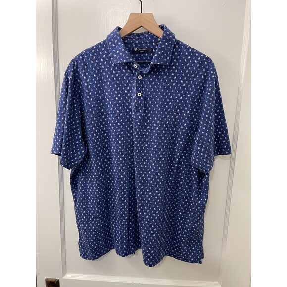 Daniel Cremieux Classics Men's Blue Sailboat Nautical Print Polo Shirt Size XL - Picture 1 of 10